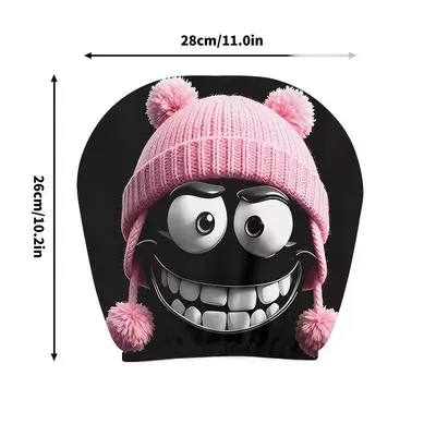 Universal seat cover, car pillowcases, elastic printed pillowcases, and - pink-knitted-hat-double-sided-printing-1-piece