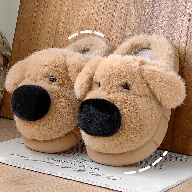 Zapatillas de algodón para perros niños niños y niñas invierno cálido antideslizante para el hogar interior lindas zapatillas de lana para niños