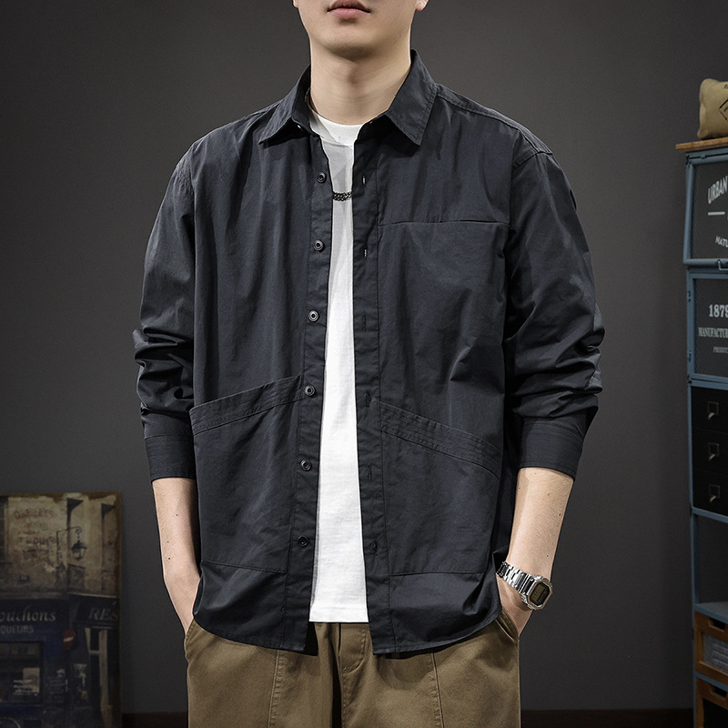 American Retro Multi-Pocket Long-Sleeve Shirt for Men 2025 Autumn New Mountain Style Outdoor Shirt Versatile Work Jacket American Retro Multi-Pocket Long-Sleeve Shirt for Men 2025 Autumn New Mountain Style Outdoor Shirt Versatile Work Jacket