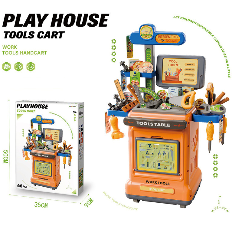 Transfronterizos infantiles de simulación de cocina set de cubiertos de tocador mesa de herramientas para el médico casero juguetes de carro médico