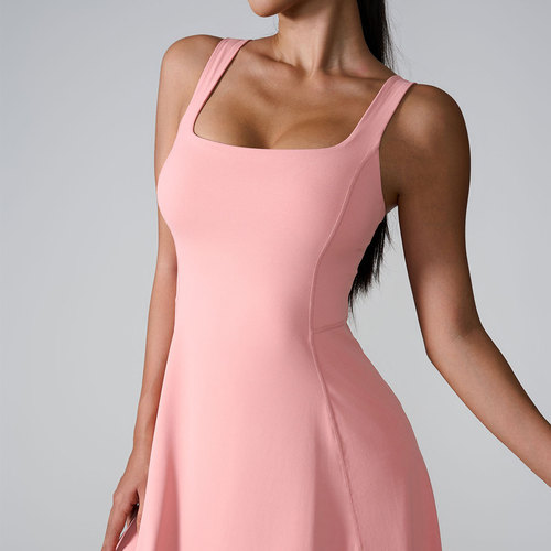 INS 2024 European & American Cross-Border Sports Dress: Sexy, Versatile Skirt with Built-in Pads—Prevent Wardrobe Malfunctions in Running and Fitness Activities