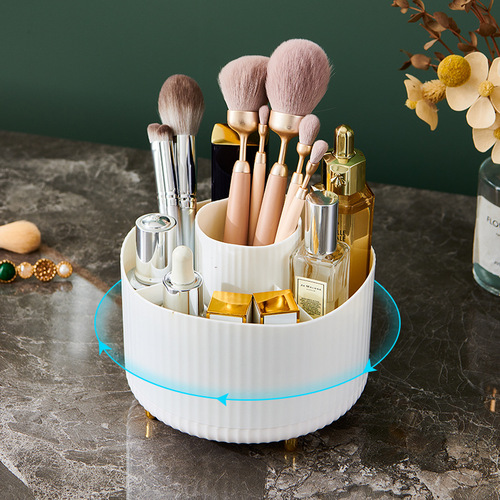 Home cosmetics storage box rotating desktop dressing table bathroom lipstick skin care product storage rack cosmetic box