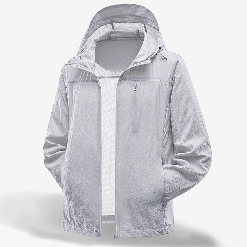 Куртка‑ветровка от солнца, лёгкая летняя, с капюшоном и складная, M–5XL