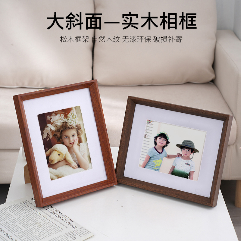 Beveled three-dimensional solid wood photo frame wall hanging a3 picture frame mounting customized 8k4 open Poster Children's 12-inch 16-inch frame Beveled three-dimensional solid wood photo frame wall hanging a3 picture frame mounting customized 8k4 open Poster Children's 12-inch 16-inch frame