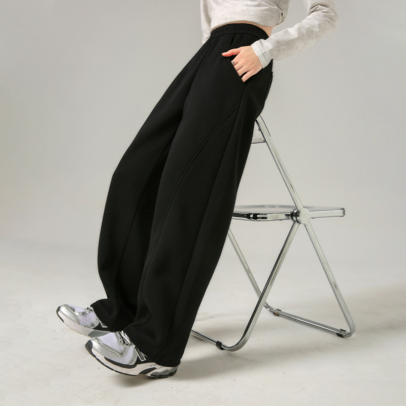 Women's High Waisted Straight Leg Pant Sets For Autumn And Winter_voghion.com
