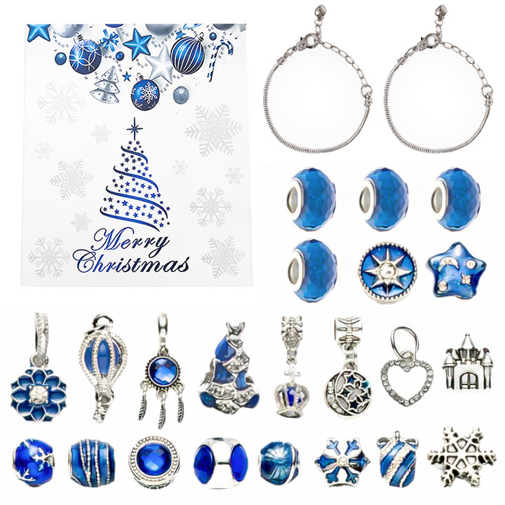 新しいクリスマスブラインド箱セット雪花滴油ビーズブレスレットかわいいクリスマス老人鈴クリスマスツリーアクセサリー|undefined