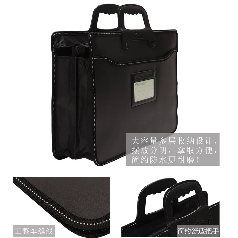 Кожаный портфель для авто AliExpress Yuankangbai A4 с карманом для визиток и внутренним отсеком HB418 подарок