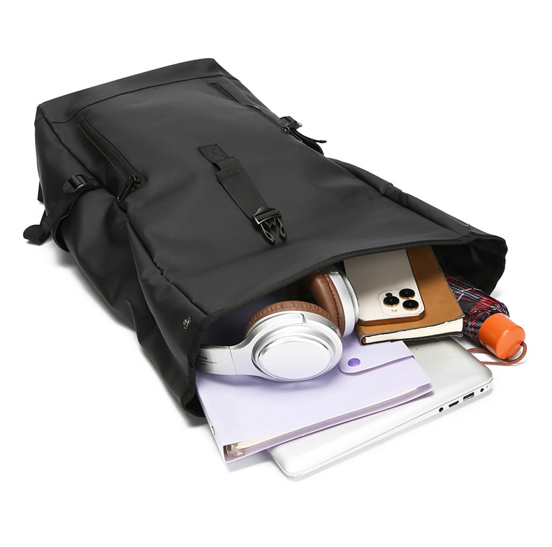 Cross-border fashion large-capacity backpack, men's high-end student schoolbag, new simple, casual and lightweight travel backpack undefined