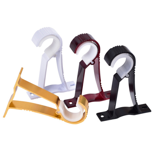 PK7J Curtain Roman Rod Bracket Thickened Aluminum Alloy Base Hook Mounting Accessories Wall Fixed Single and Double Rod Top Pull