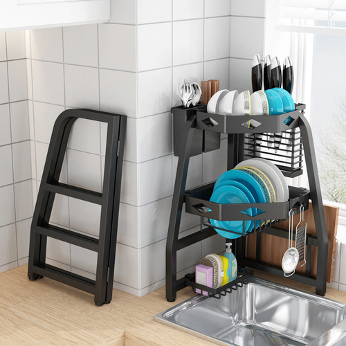 Kitchen sink rack corner drain rack bowl and chopstick storage kitchen countertop cupboard drain household dish rack