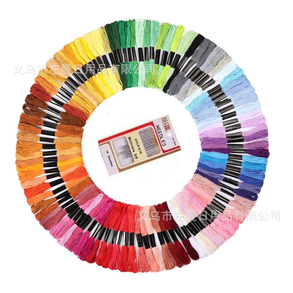Нить для вышивания набор, 100 цветов хлопка, нити 8 м × 6‑нитей, assorted packaging