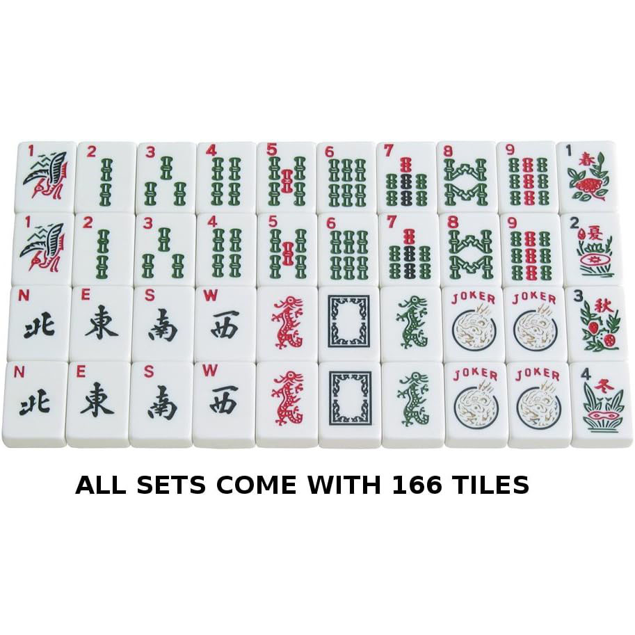 Amazon Cross-Border Best-Selling American-Style Mahjong Set, Melamine Mahjong, Casual Mahjong Tabletop Game