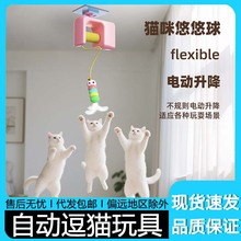 猫玩具电动悠悠球可伸缩自动升降逗猫棒智能挂门猫咪玩具自嗨解闷