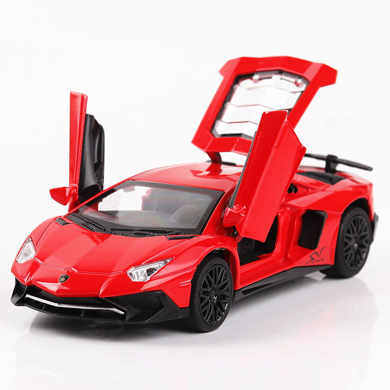 (A granel) Jianyuan aleación coche modelo 1:32 Lanbo LP750 pull back iluminación efecto de sonido juguete modelo de coche deportivo producto
