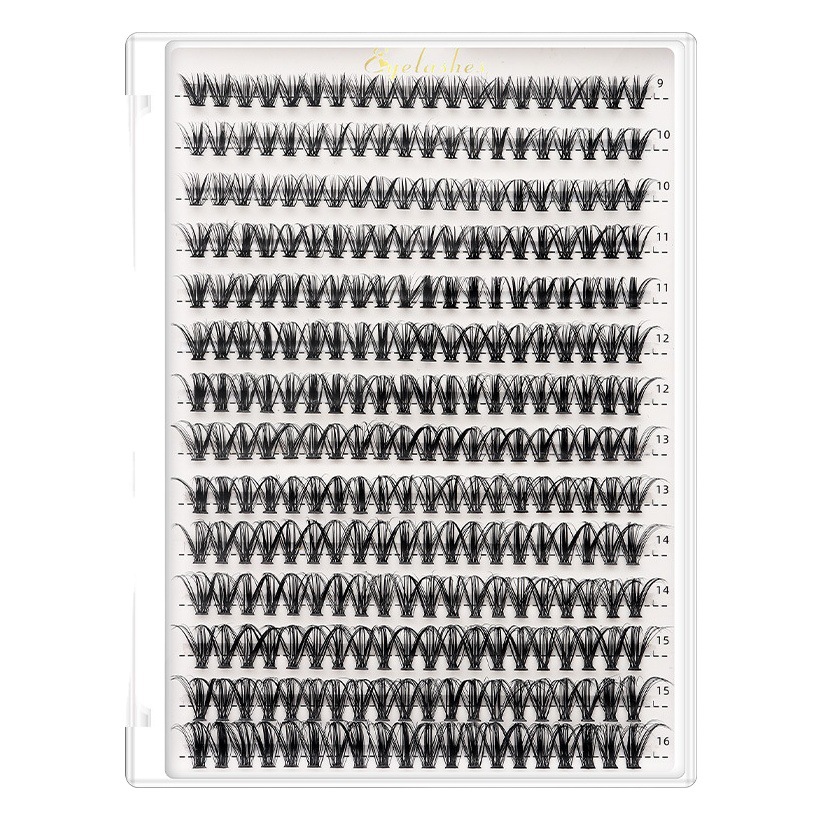 Amazon 30P 40P 14 fila de pegamento para pestañas postizas 60D 80D segmento de cabello europeo y americano punto transfronterizo