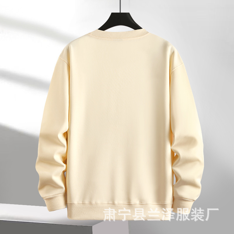 跨境大版320g华棉圆领卫衣批发加厚男女潮牌外套定制纯色打底上衣|undefined
