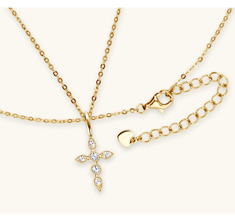 Solid Color Pattern Women's Gender 925 Sterling Silver Moissanite Inlay Solid Color Pendant Necklace