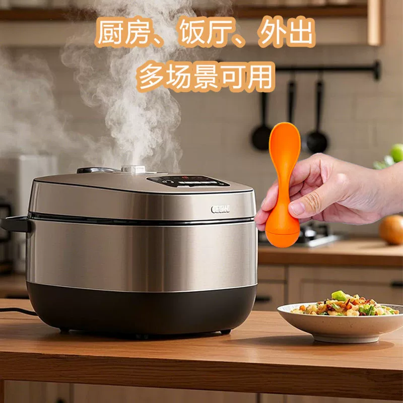 Пищевой стакан, ложка для супа, кухонная вертикальная, устойчивая к высоким температурам, с антипригарным покрытием, рисовая ложка для ребенка, который любит есть интересную рисовую ложку