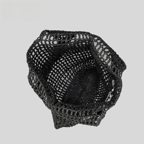 Handmade Embroidered Letter Weave Bag, Niche Hollow Paper Weaving Tote Bag, Mesh Crossbody Bag for Women, Cross-border