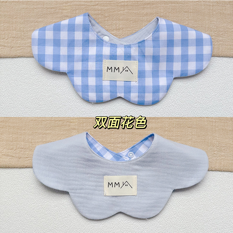 韩系两用宽蓝格