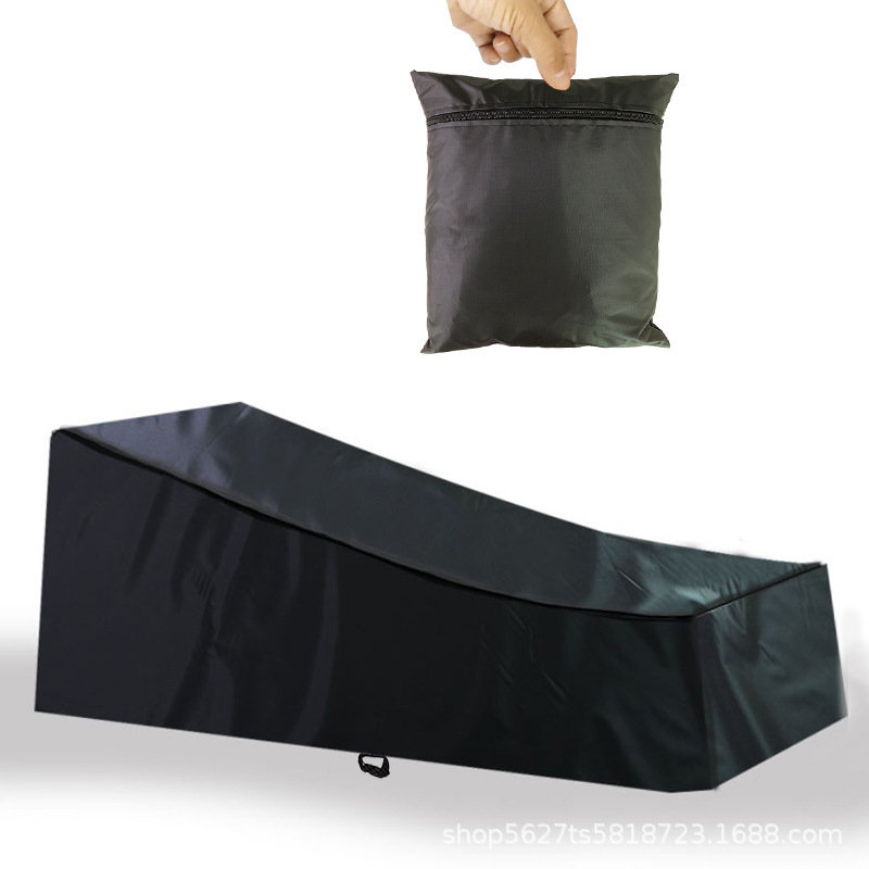 Cross-border Outdoor Beach Chair Cover Sunlounger Cover Recliner Cover Black Waterproof and Dustproof Sunscreen Cover