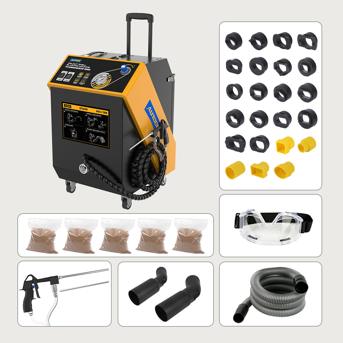 Máquina de limpieza de depósitos de carbón del sistema de admisión del motor automotriz Autool HTS678 para eliminar los depósitos de carbón del cilindro del acelerador