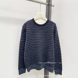 顶版圆领毛衣针织衫男潮牌帅气秋冬季打底衫2024新款男士气质修身