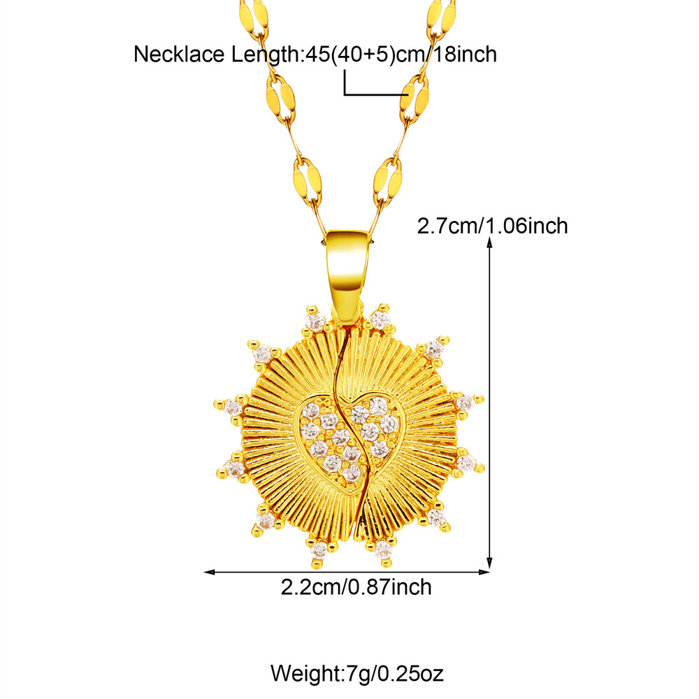 8g Weight Copper Pendant Material Pearl, Zircon Inlay Material Pendant Necklace Classification Copper Chain Material 1 Piece Quantity Holiday, Daily Occasion Copper Material Heart Shape Pattern Unisex Gender Plating, Inlay Design Simple Style, Shiny Style Copper Simple Style Shiny Plating Inlay Heart Shape Pearl Zircon Pendant Necklace 5