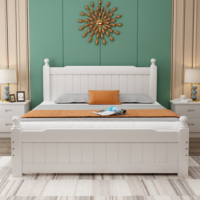 家具大厂满铺实木床现代简约1.8米双人床主卧简易单人1.2床架家用
