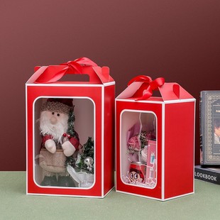 Christmas Apple Box Christmas Eve Transparent Window Gift Box Christmas Doll Window Gift Packaging Box
