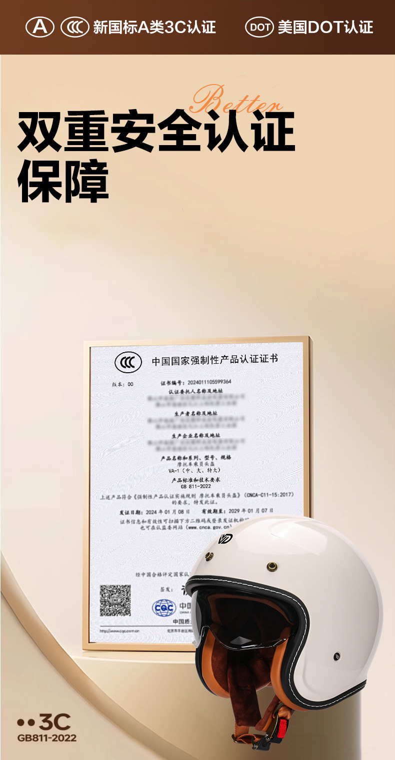 Electric Motorcycle Daily Commuting Safety Helmet Half Helmet for Men and Women American Retro Cruise Scooter Riding Safety Helmet