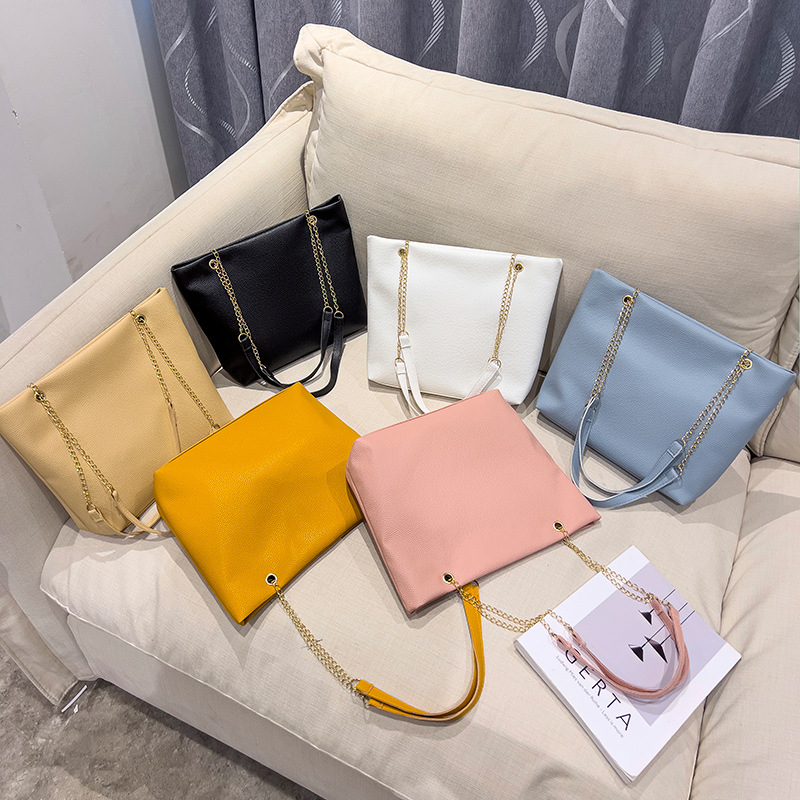 Bolsa de color caramelo tamaño medio 2024, bolsas de damas, bolsas de hombro simples, bolsas de compras para mujeres coreanas.