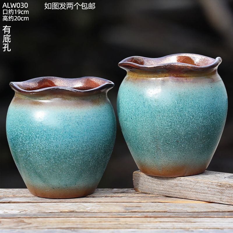 多肉花盆花口陶罐法师老桩大口径月季三角梅绿植盆景多肉花盆陶瓷|undefined