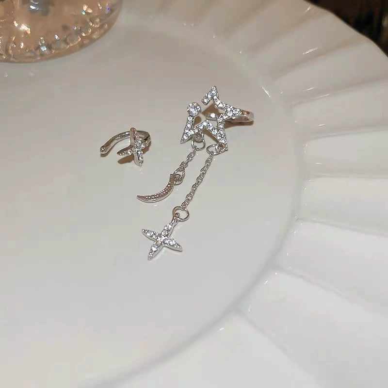 Зажимы для ушей (Brand) — серьги без прокола, лёгкие декоративные клипсы в золоте или серебре