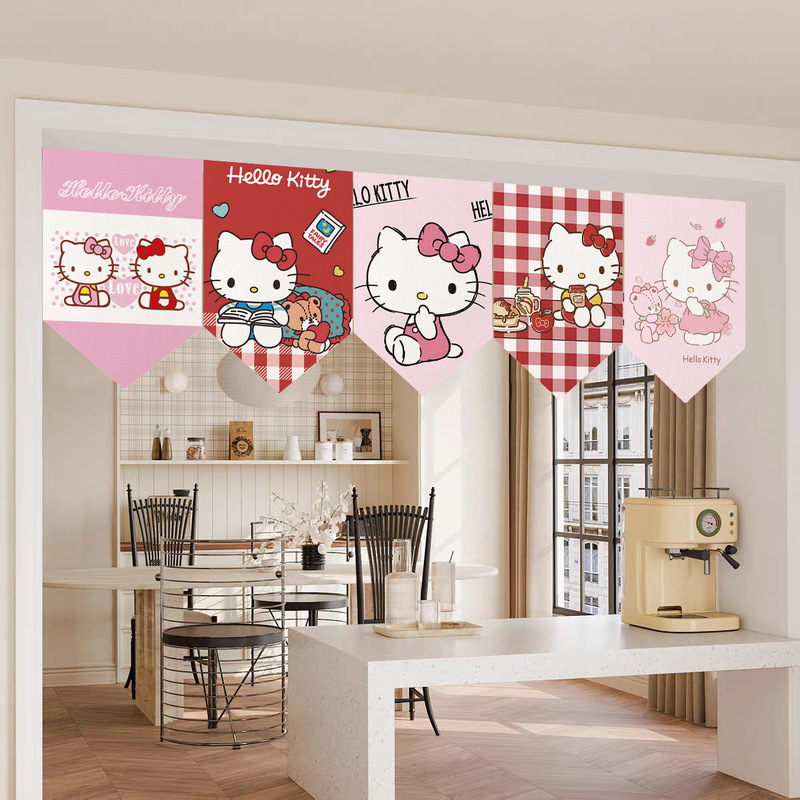 Cartoon Triangular Flag Hanging Cloth Bedroom Door Decoration Hanging Flag Kitchen Door Curtain Children's Room Short Curtain Kindergarten Cartoon Triangular Flag Hanging Cloth Bedroom Door Decoration Hanging Flag Kitchen Door Curtain Children's Room Short Curtain Kindergarten