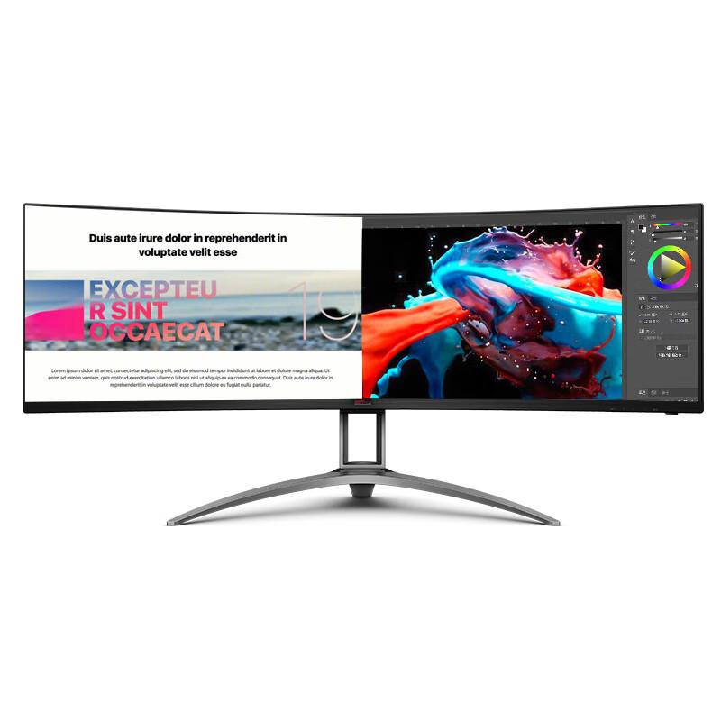 Aoc Agon 49inch Fish Screen 32:9 Monitor Widescreen 1Ms Computer Game Stock Trading Office