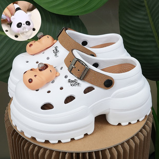 New Style Bubble Capibara Height-Increasing 10cm Fashionable Versatile Clogs for Women, Outdoor Thick-Soled Non-Slip Sandals