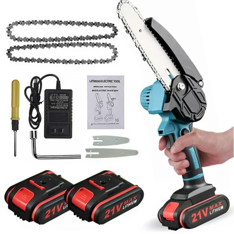 dkh无线锂电锯手持迷你mini电锯 充电式小型电动锯木工园林伐木