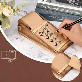 木质出菜单便签卷纸收纳架办公桌家用书桌便携纸可任意裁剪长度