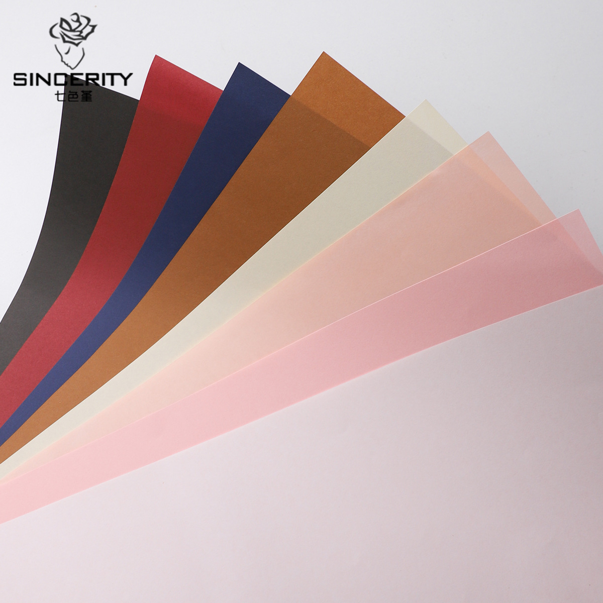 7 colores cordier sin cortar pequeño papel de flor engrosado material de embalaje de flores kraft ramo de flores papel de embalaje de flores