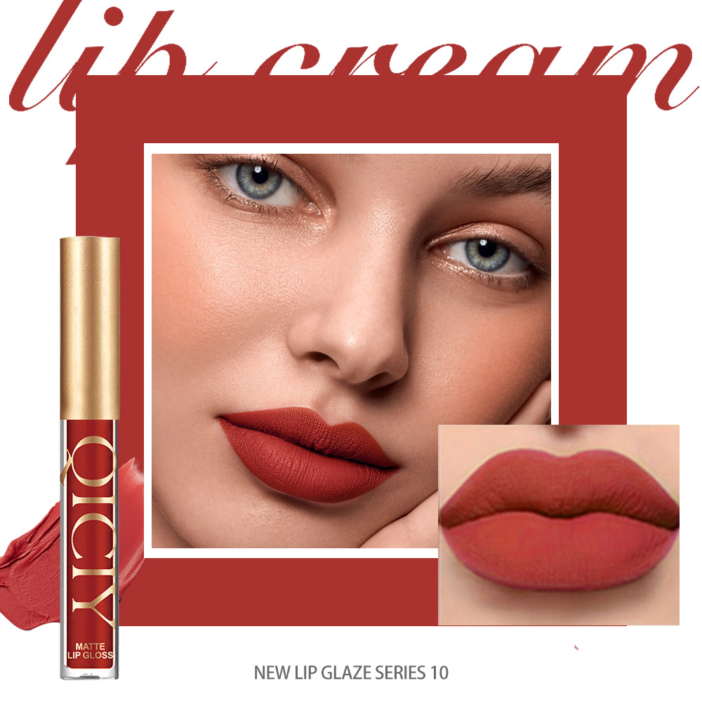 Exklusives QICIY-Lippenglasur-Set, matt, perlmuttartig, Antihaft-Lipglasur, beliebter Lipgloss, 11 Farben_voghion.com