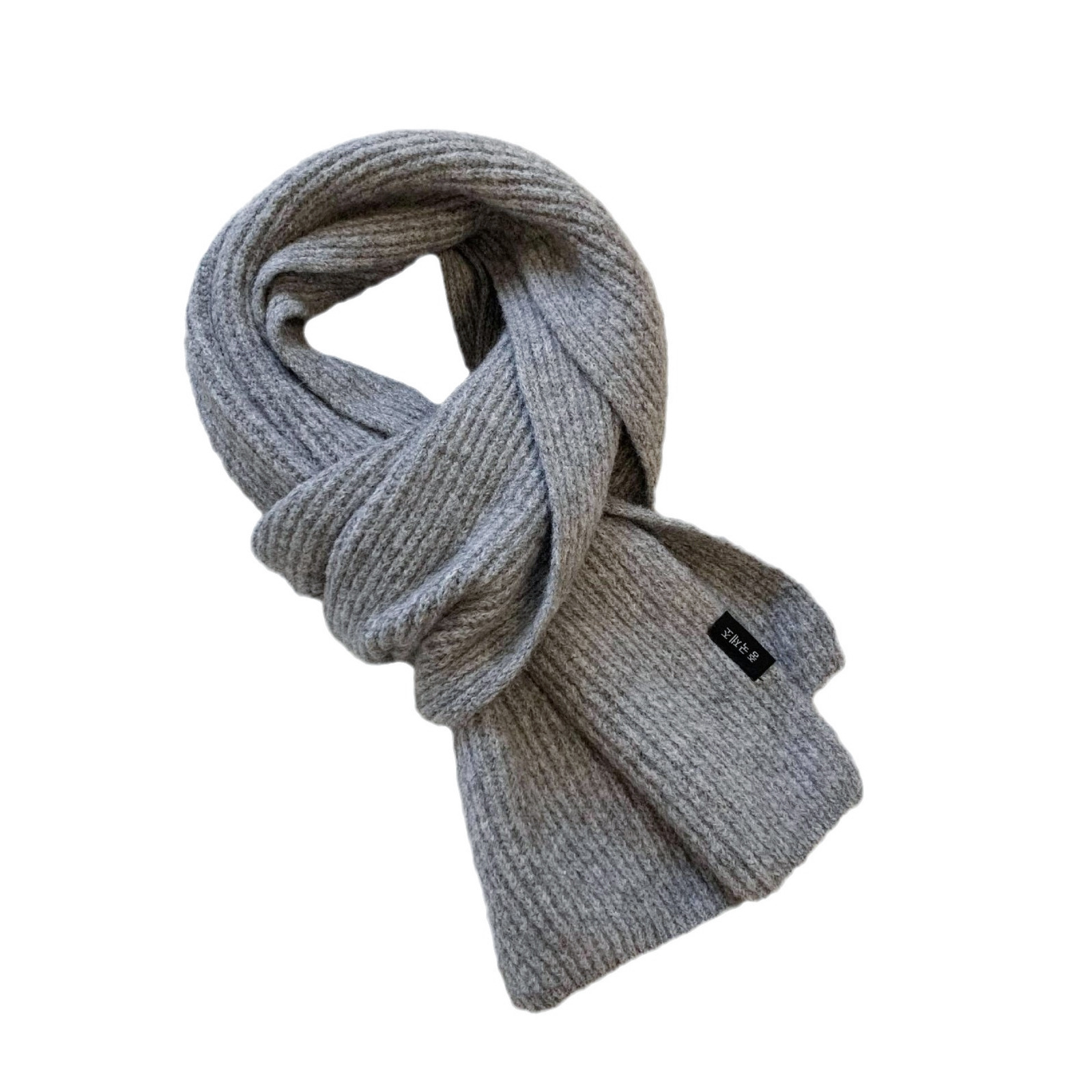 Collar de invierno caliente 2025 nuevo color sólido caliente lana suave pegajosa bufandas de punto al por mayor