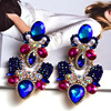 Capacious earrings from pearl, diamond, accessory, European style, wholesale