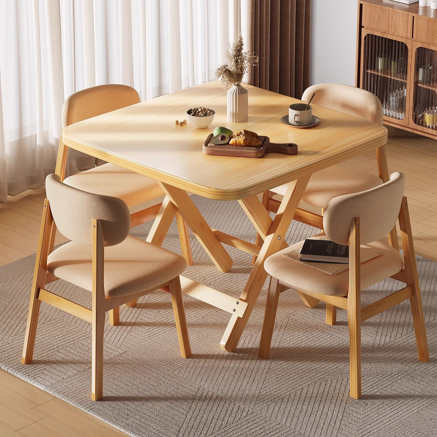 Mesa plegable de madera maciza mesa de comedor mesa de estandos de pies altos mesa de estudio mesa de alquiler mesa cuadrada retráctil