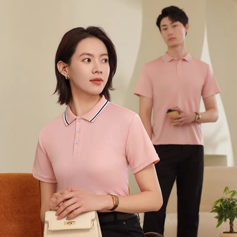 Printed Custom Color Matching Buckle Lapel Polo Shirt Breathable Lapel Short-Sleeved T-Shirt Printed Logo Cultural Shirt Work Clothes