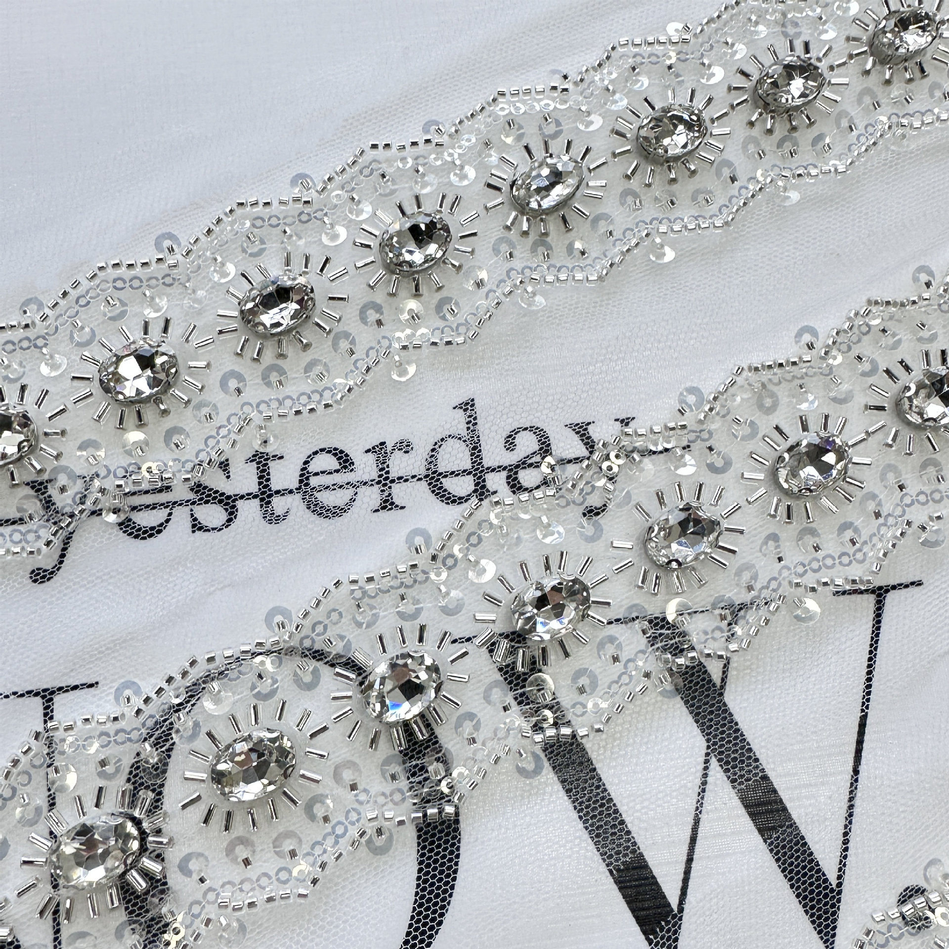 Perla pesada diamante diy mano clavado encaje cinta accesorios vestido suéter pijama decoración