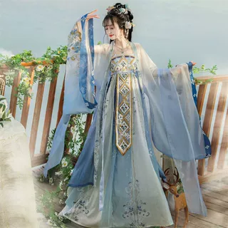 2024新款海洋之星女士成人唐制诃子裙重工刺绣汉服女一片式夏款仙