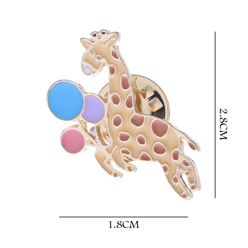 All Seasons Season Cute Pin Balloon Elephant Giraffe Zinc Alloy Enamel Unisex Brooches