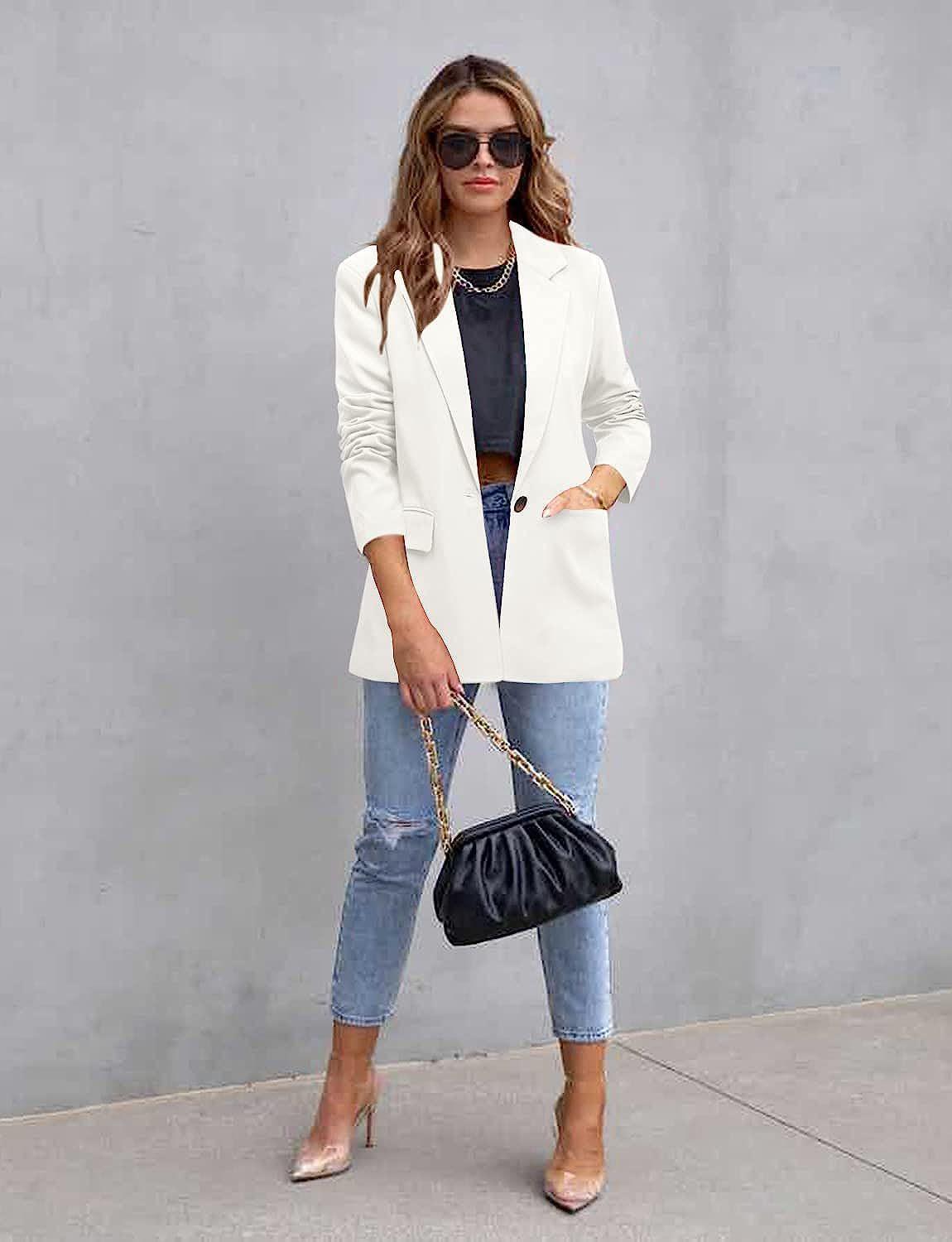 Women's Coat Long Sleeve Blazers Pocket Business Solid Color display picture 3