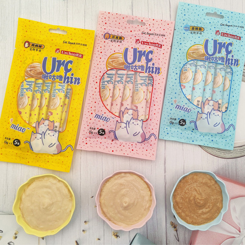 Pet cat snacks wholesale kitten liquid chicken tuna salmon wet food manufacturer and electricity supplier